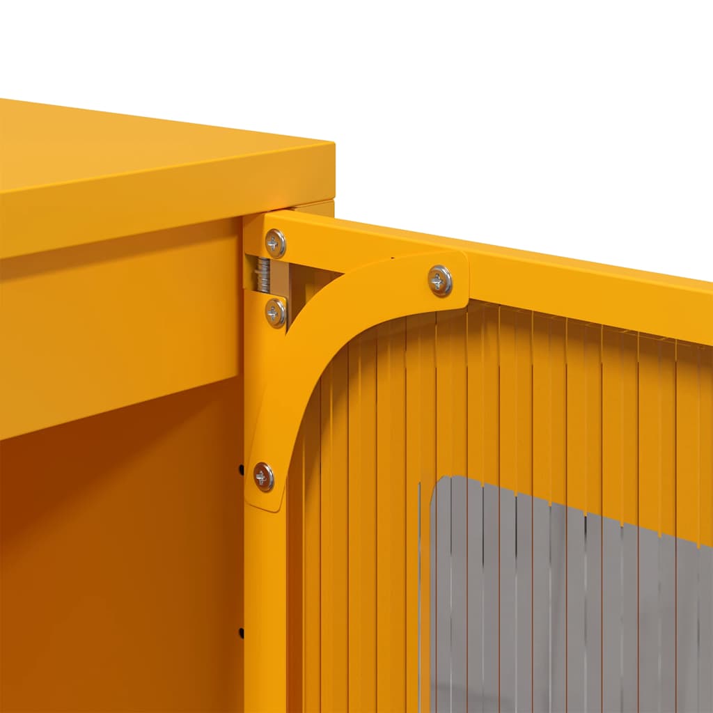 Sideboard Mustard Yellow 100,5x39x107 cm Cold-rolled Steel
