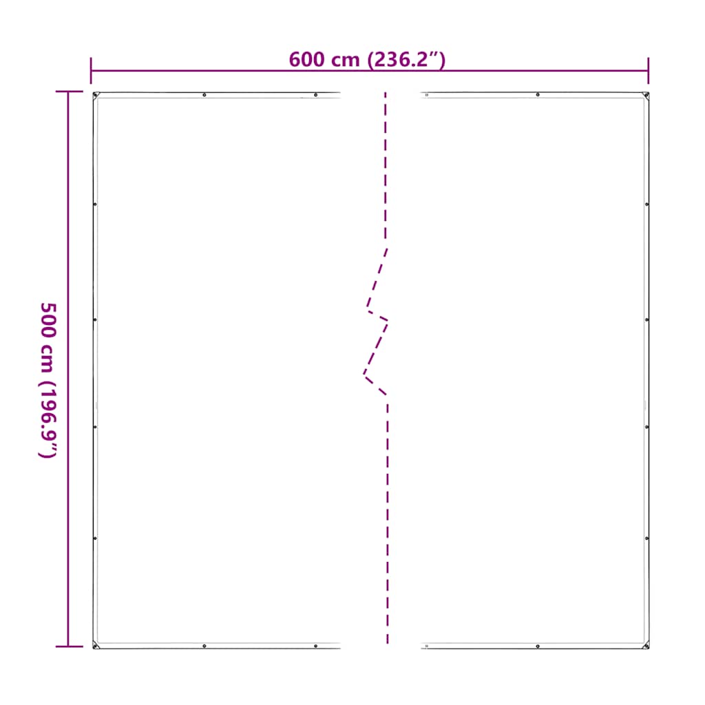 Clear Tarpaulin with Eyelets 5x6 m Polyethylene