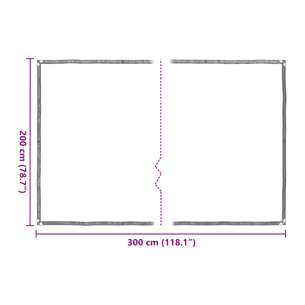 Clear Tarpaulin with Eyelets 2x3 m Polyethylene