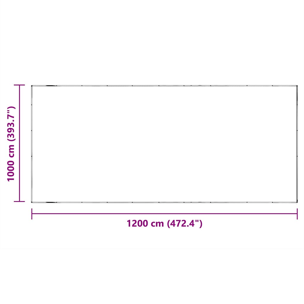 vidaXL Clear Tarpaulin with Eyelets 5x12 m PVC