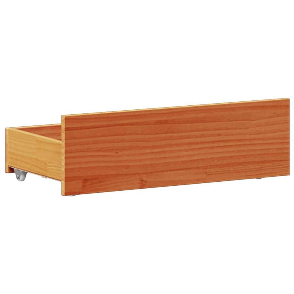 Bookcase Bed without Mattress Wax Brown 75x190 cm Small Single Solid Wood Pine