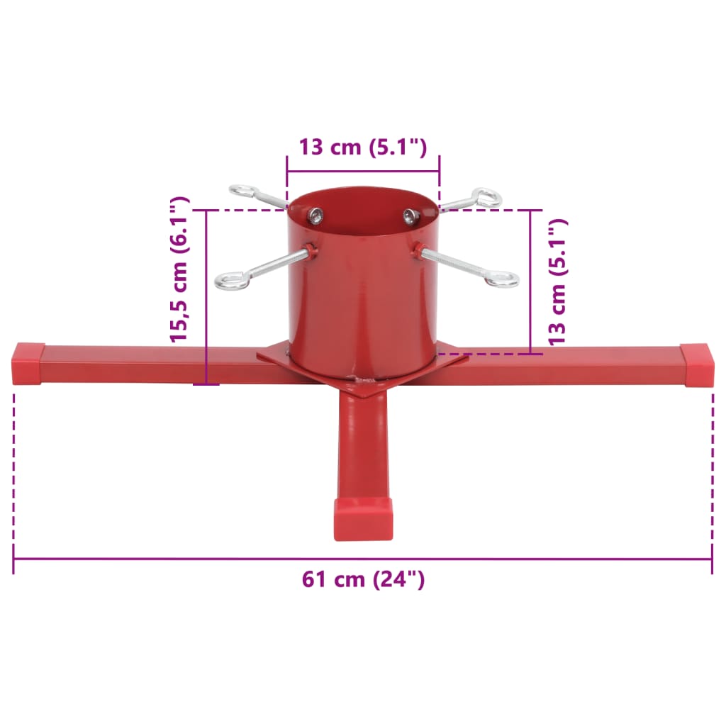 Christmas Tree Stand Red 61x61x15,5 cm