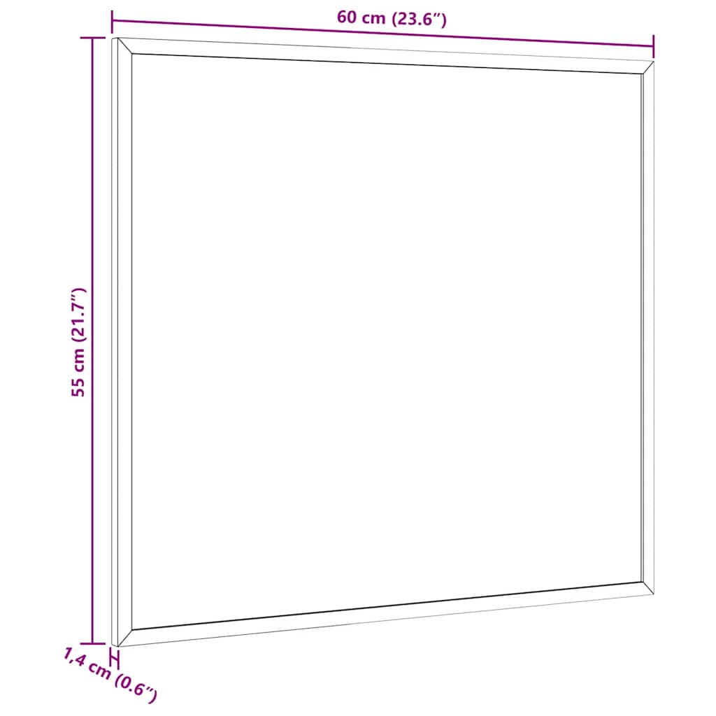 Magnetic Whiteboard with Solid Pine Wood Frame 60x55 cm