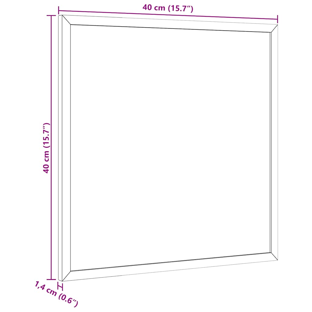 Chalkboard with Solid Pine Wood Frame Black 40x40 cm
