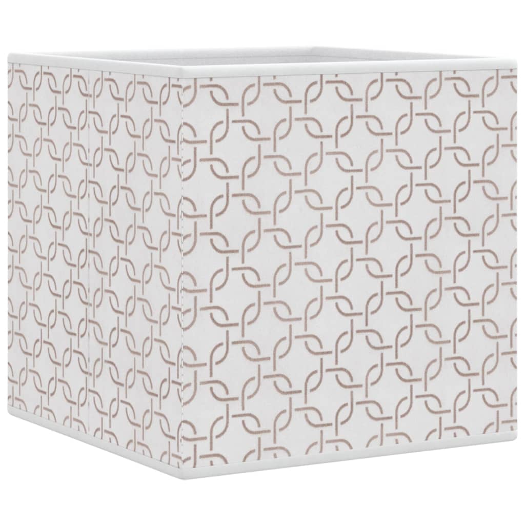 Foldable Storage Boxes 4 pcs Cream 32x32x32 cm Non-woven Fabric