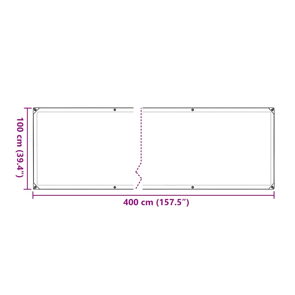 Plant Cover with Eyelets 1x4 m Polyethylene