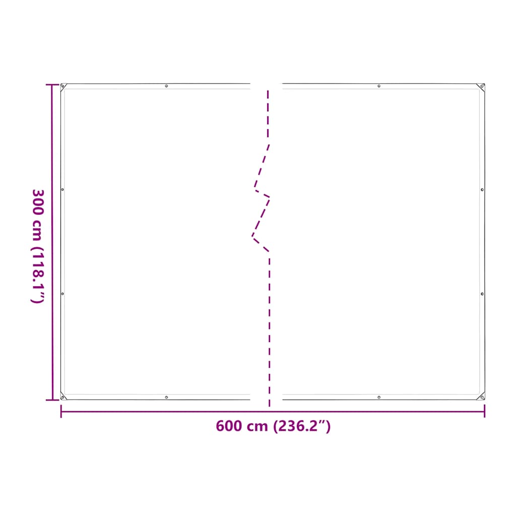Plant Cover with Eyelets 3x6 m Polyethylene