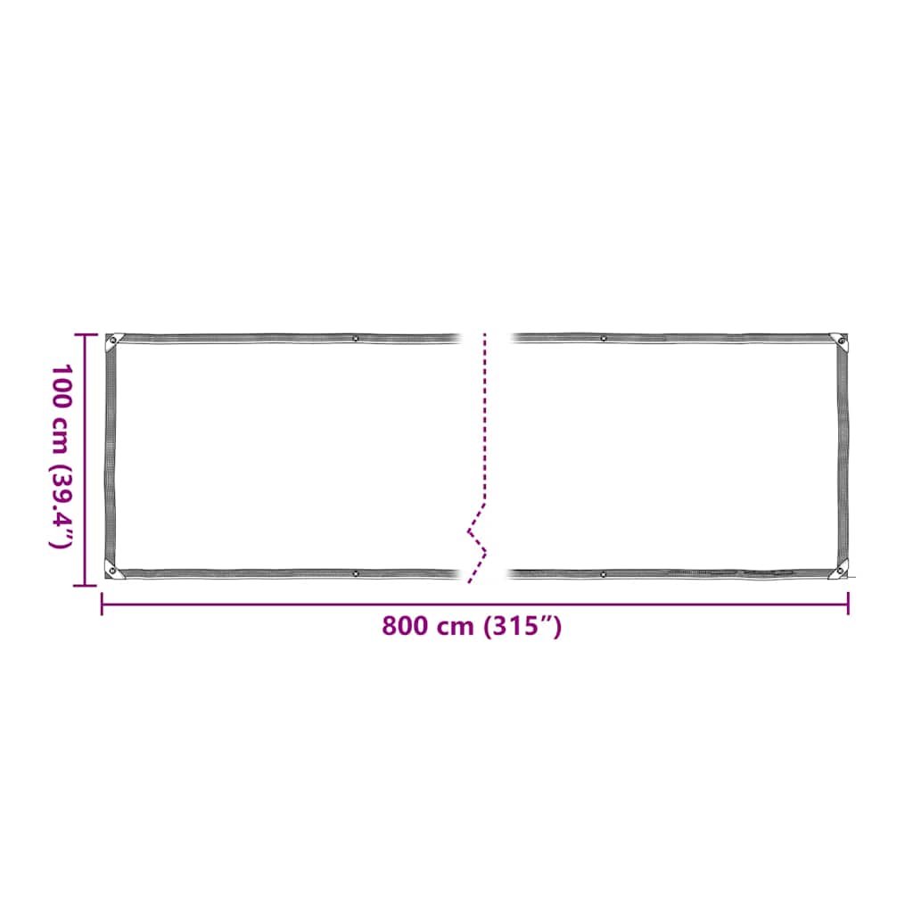 Plant Cover with Eyelets 1x8 m Polyethylene