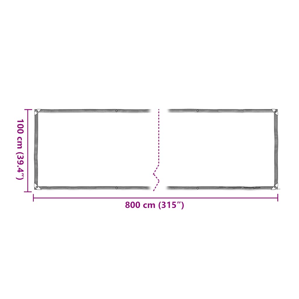 Plant Cover with Eyelets 1x8 m Polyethylene