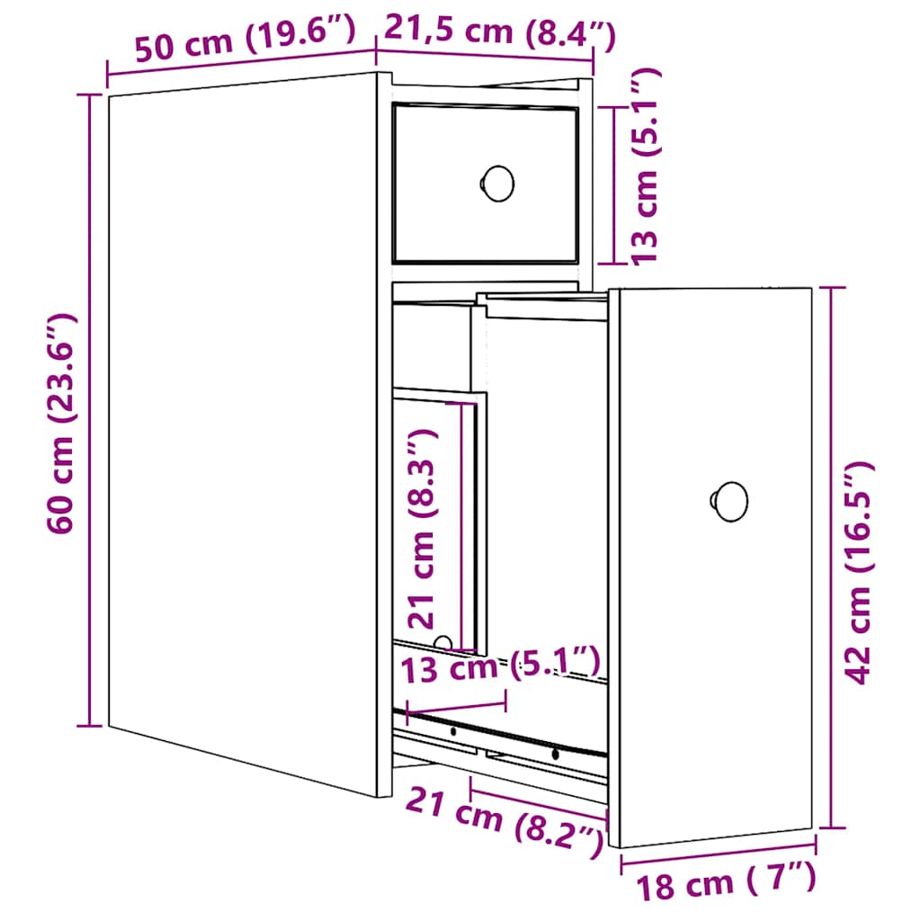 Narrow Bathroom Cupboard with Wheels Black Engineered Wood