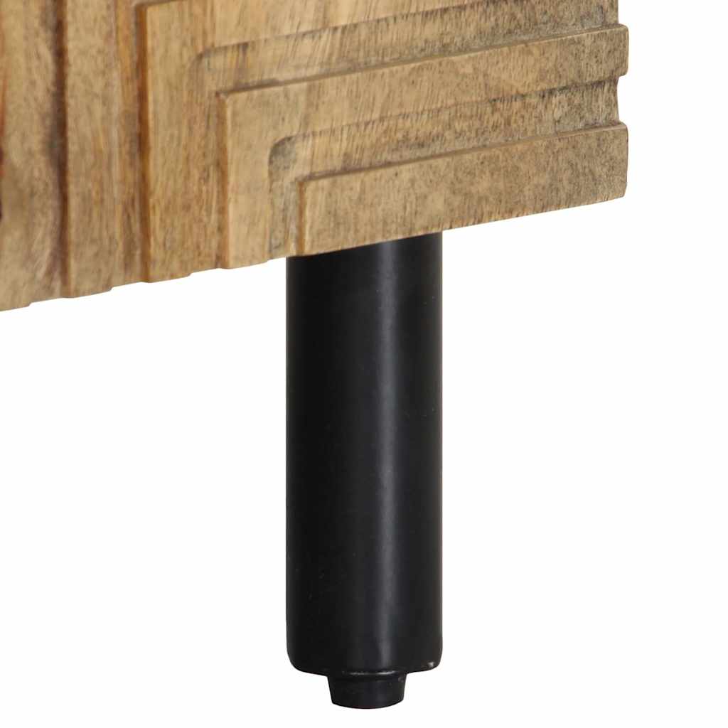 3 Piece Bathroom Furniture Set Brown Solid Wood Mango