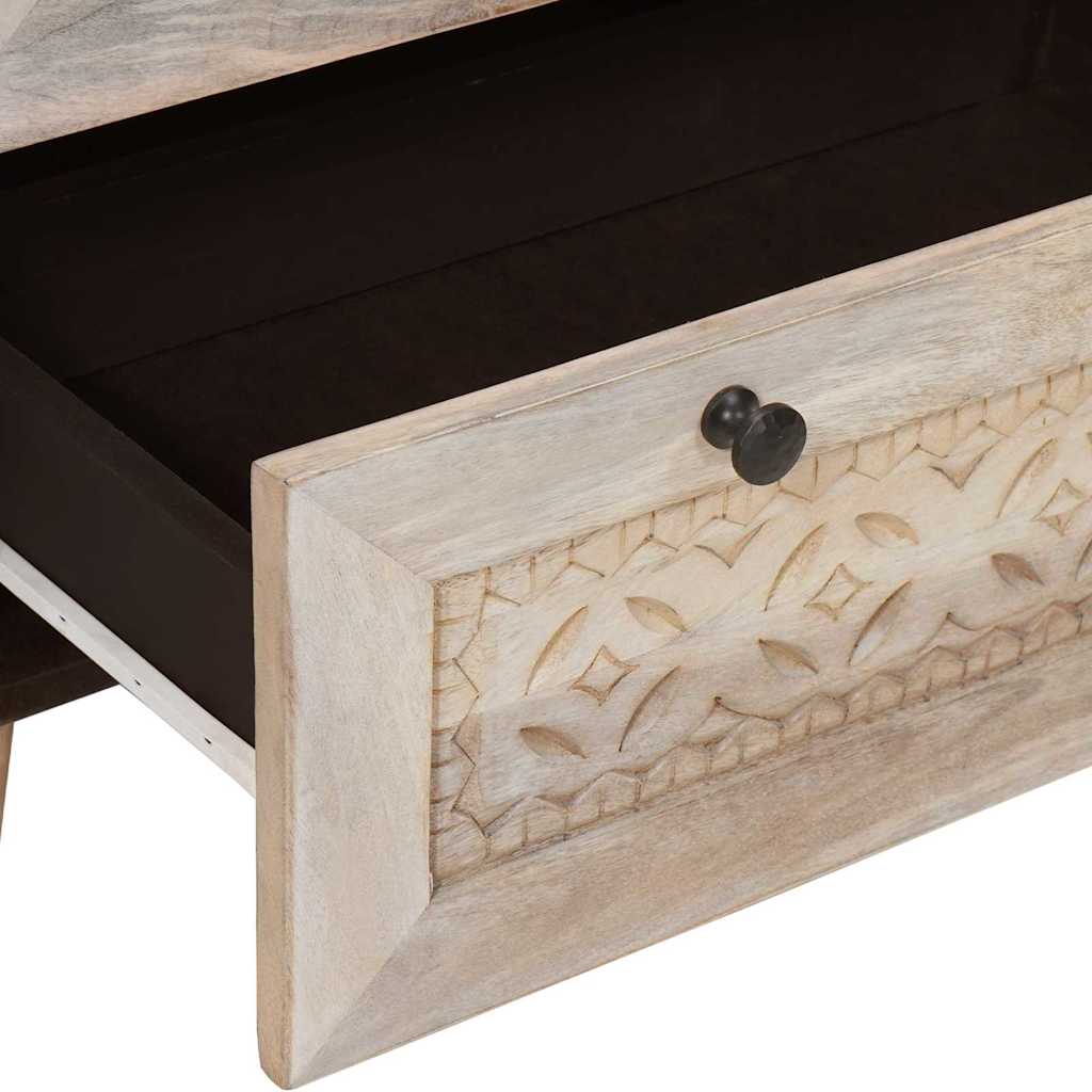 Sideboard 3 pcs White 180 x 33.5 x 75 cm Solid mango wood