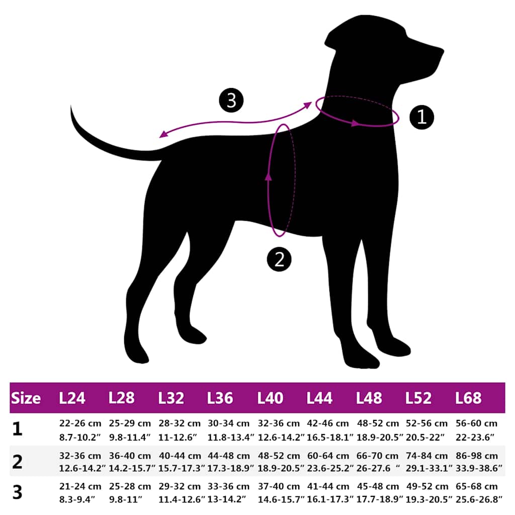 Dog Coat with Harness Waterproof Reflective Purple L68