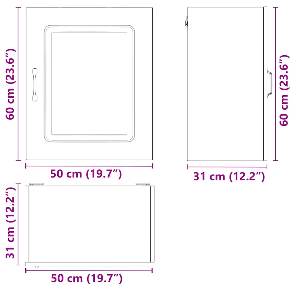 Kitchen Wall Cabinets 2 pcs "Kalmar" White Engineered Wood