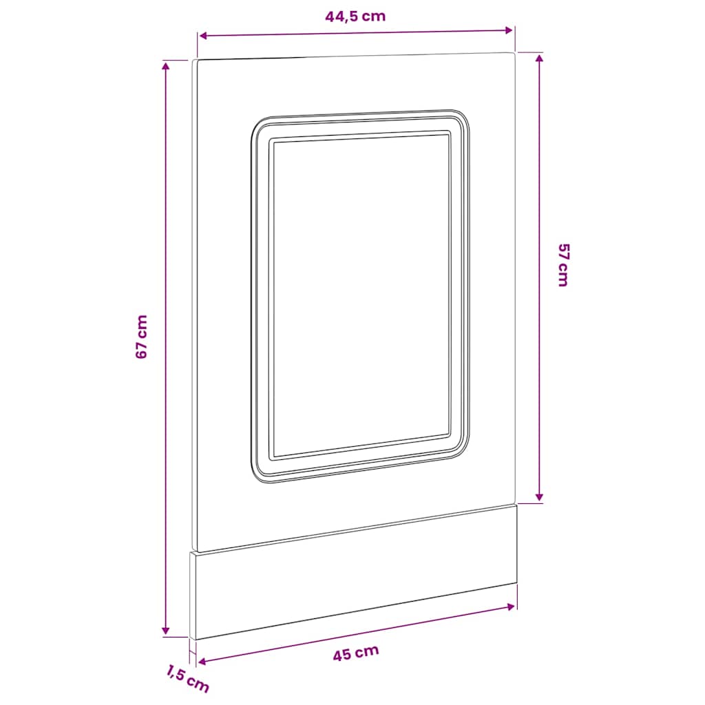 Dishwasher Panel "Kalmar" Artisan Oak 45x1,5x57 cm Engineered Wood