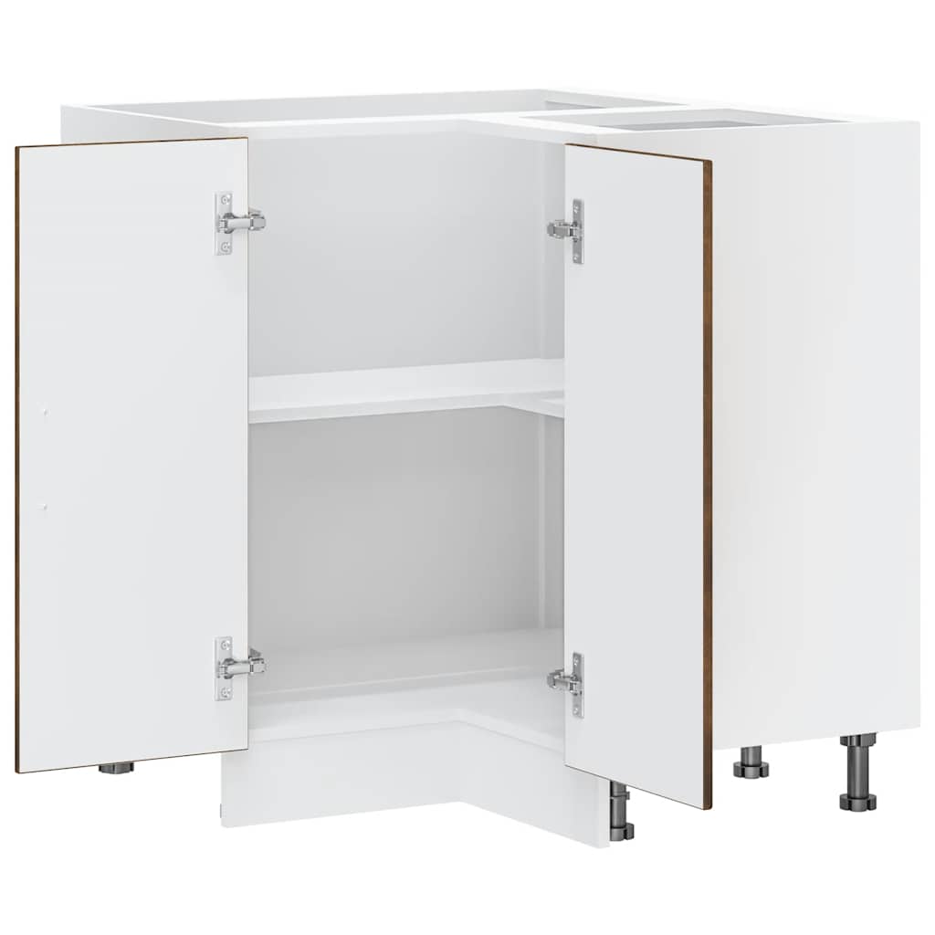Kitchen Corner Base Cabinet "Lucca" Smoked Oak Engineered Wood