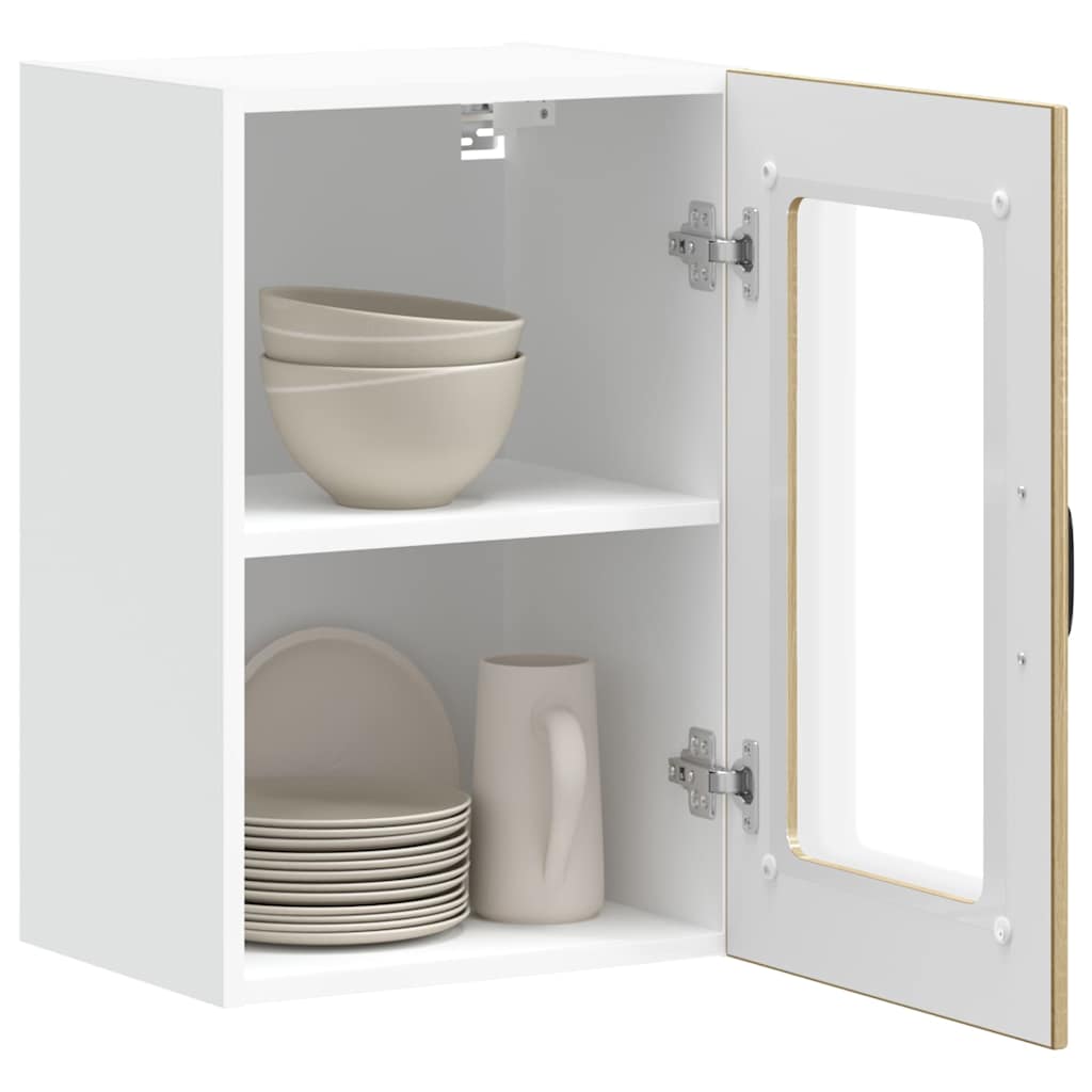 Kitchen Wall Cabinet with Glass Door "Lucca" Sonoma Oak