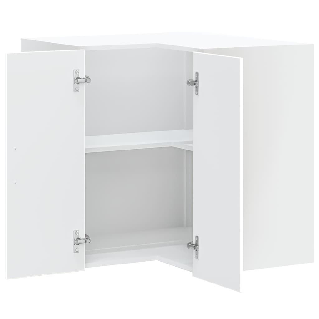 Kitchen Wall Corner Cabinet "Lucca" White Engineered Wood