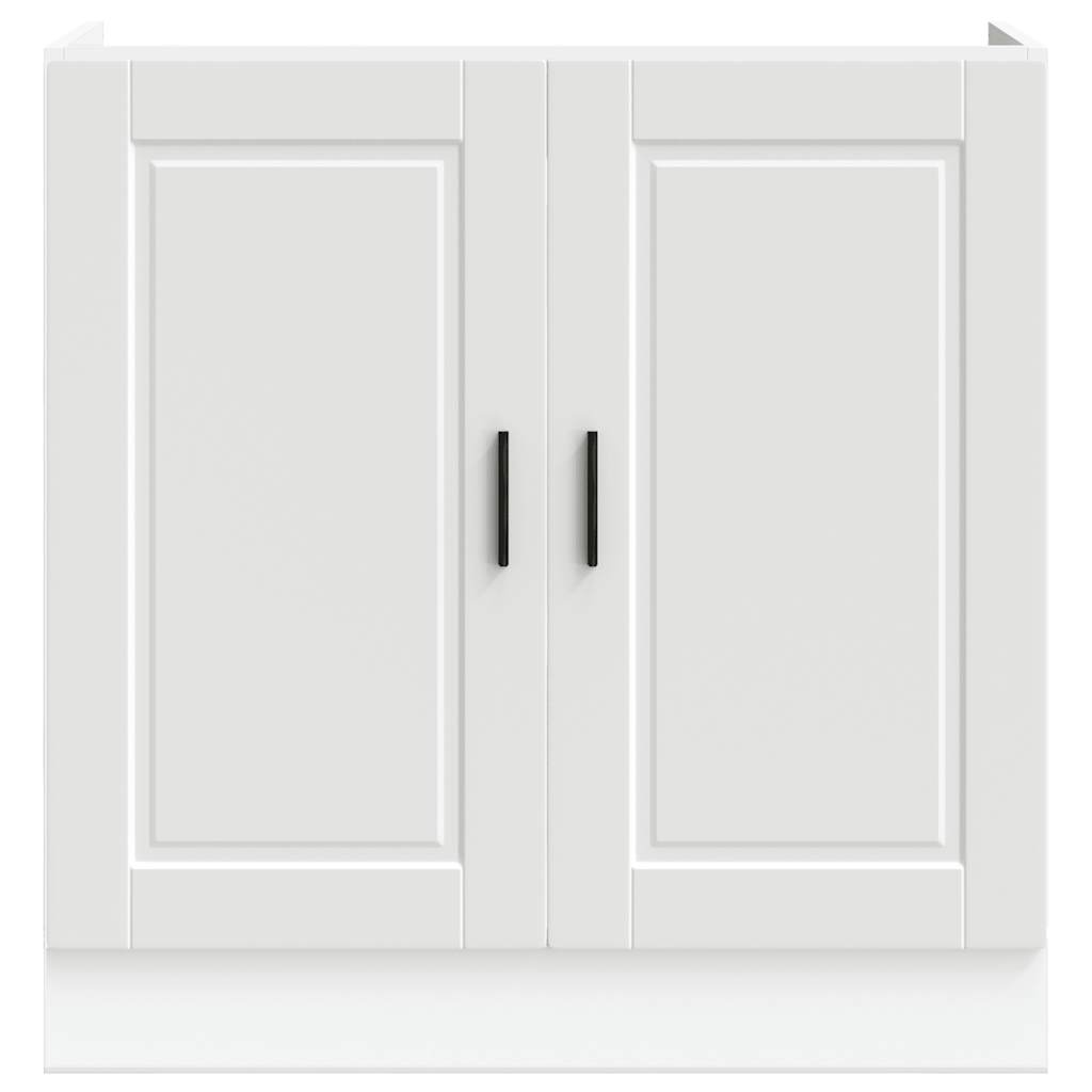 Sink Base Cabinet "Porto" White 80x46x81,5 cm Engineered Wood
