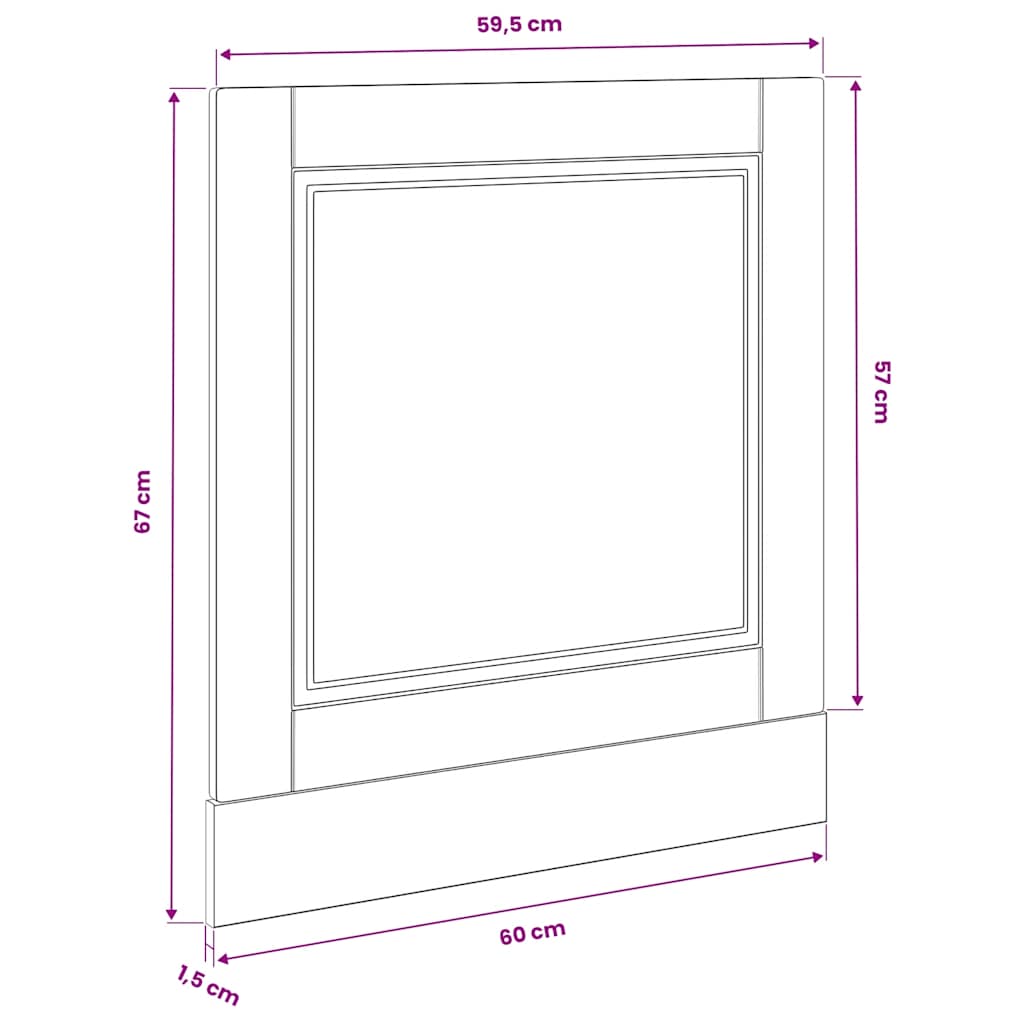 Dishwasher Panel "Porto" Old Wood 60x1,5x57 cm Engineered Wood