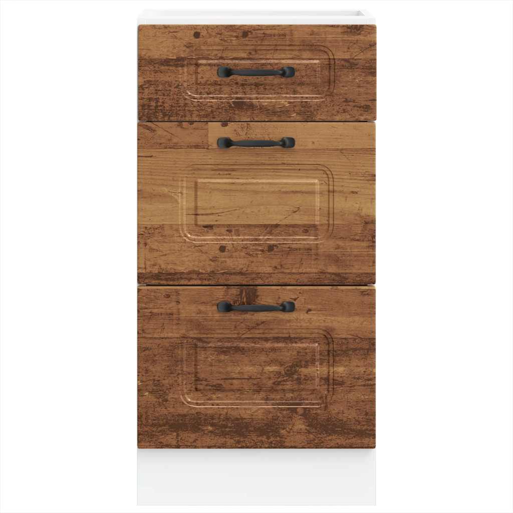 Kitchen Base Cabinet "Kalmar" Old Wood Engineered Wood