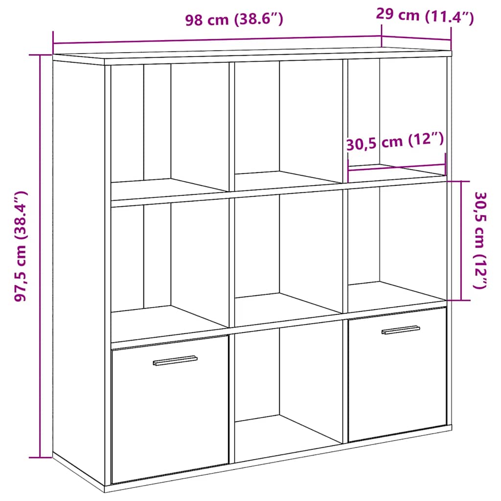 Book Cabinet Artisan Oak 98x29x97,5 cm Engineered Wood