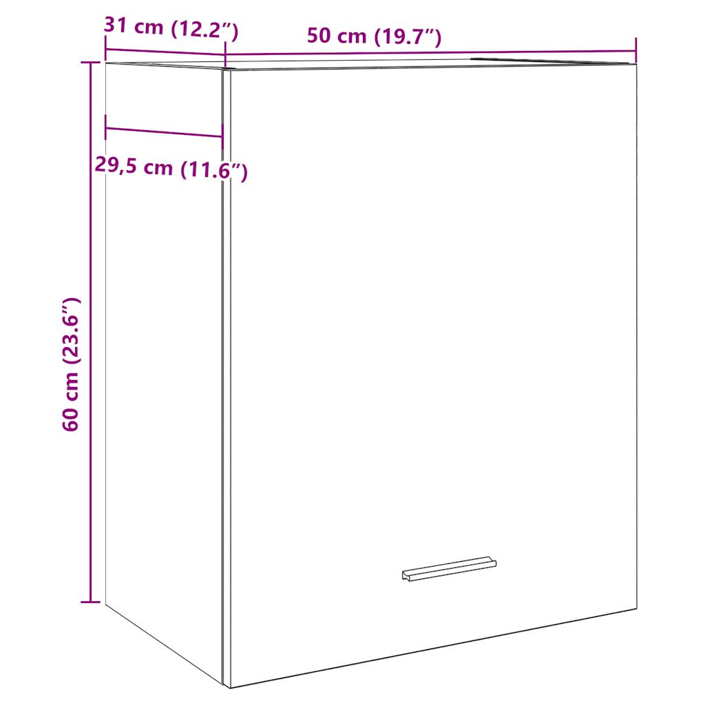 Hanging Cabinet "Lyon" Concrete Grey 50x31x60 cm Engineered Wood