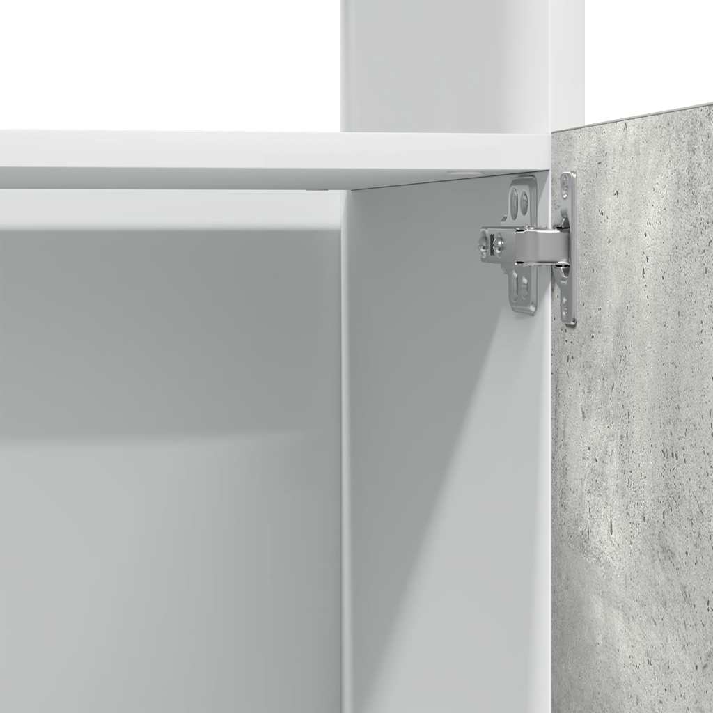 Microwave Cabinet "Lyon" Concrete Grey 60x57x207 cm