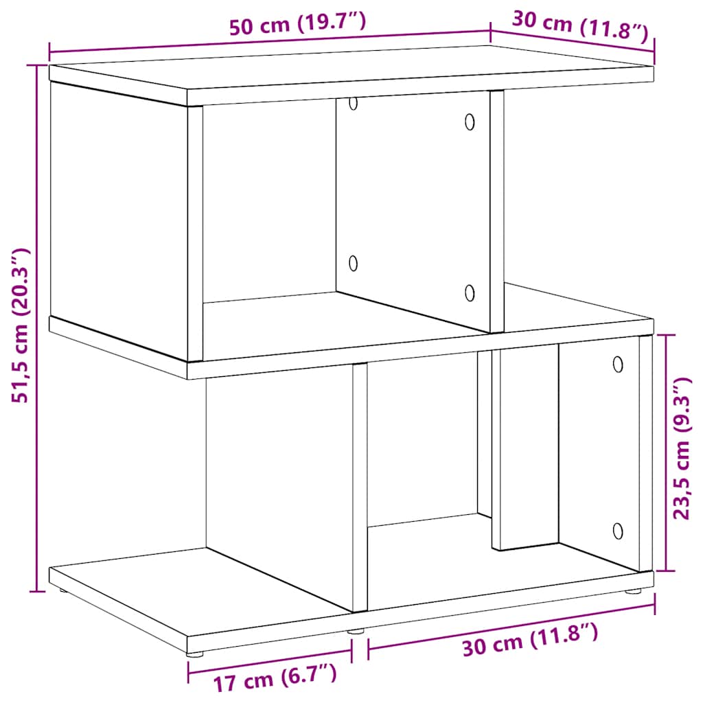 Bedside Cabinets 2 pcs Artisan Oak 50x30x51,5 cm Engineered Wood