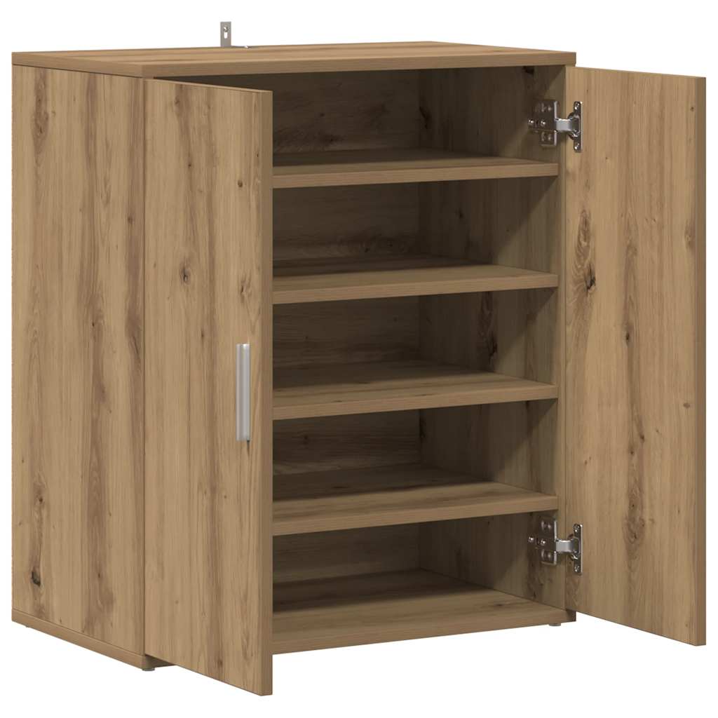 Shoe Cabinet Artisan Oak 60x35x70 cm Engineered Wood