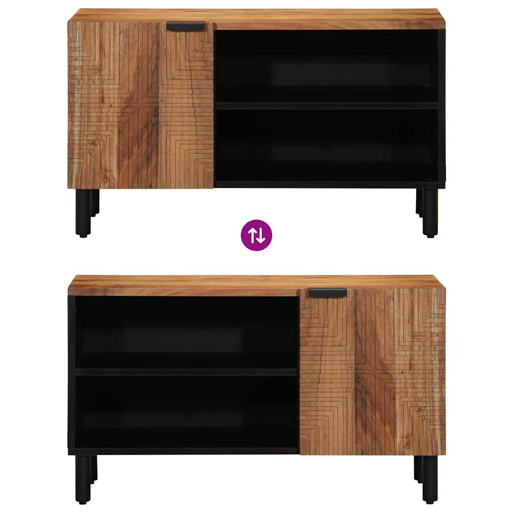 TV Cabinet with Shelf Brown 80 x 33 x 46 cm Solid Mango Wood