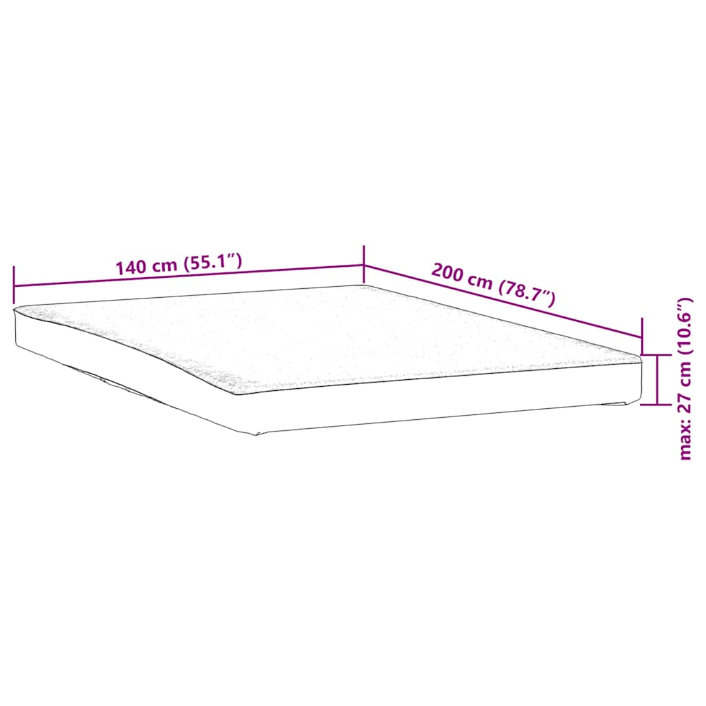 Mattress Protector White 140x200 cm Waterproof