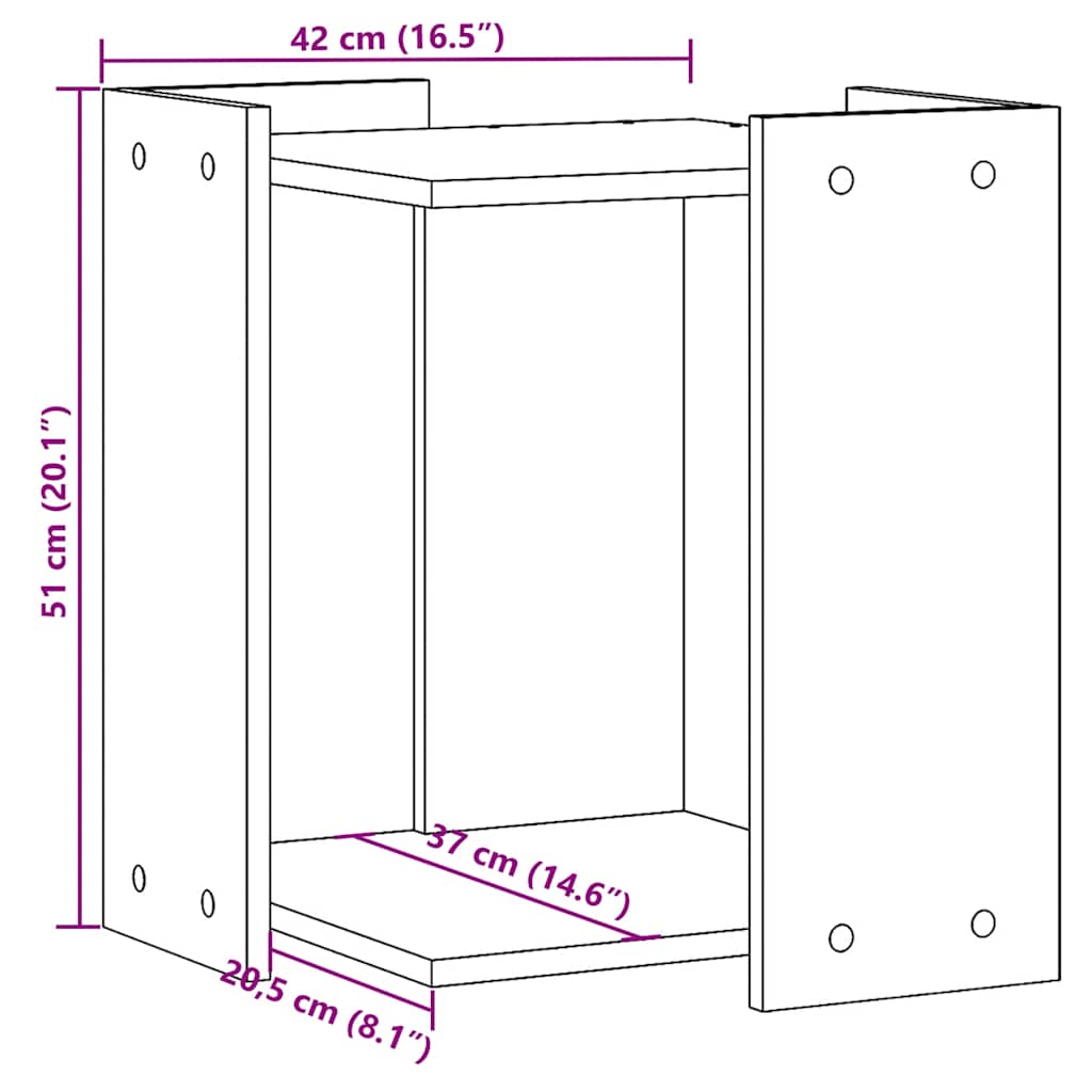 Cat Litter Box Enclosure White 42 x 42 x 51 cm