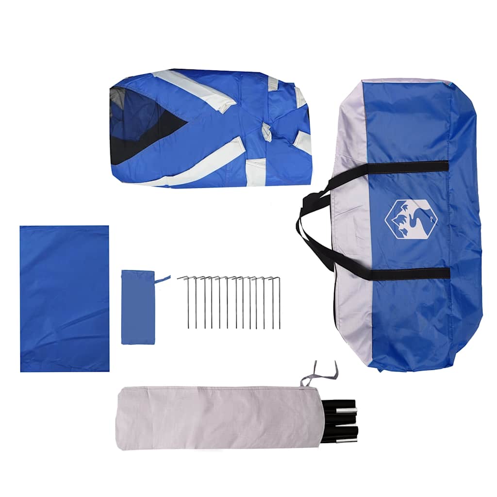 Pool Tent with Removable Fly & Mesh Walls Azure Blue 618x532 cm