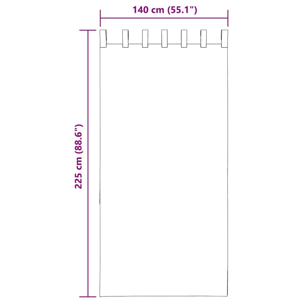 Voile Curtains with Loops 2 pcs Light Grey 140x225 cm