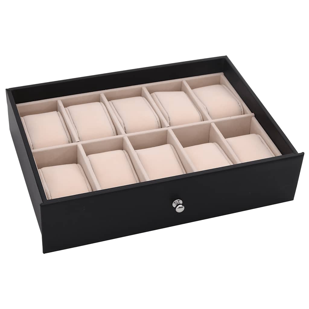 Jewellery Box 10-Layer with Watch Holders Black 29x20,5x40,5 cm