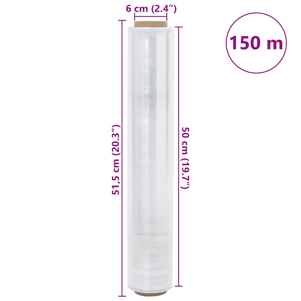 Stretch Film 6 pcs Transparent 20 μm 50 cm x 150 m