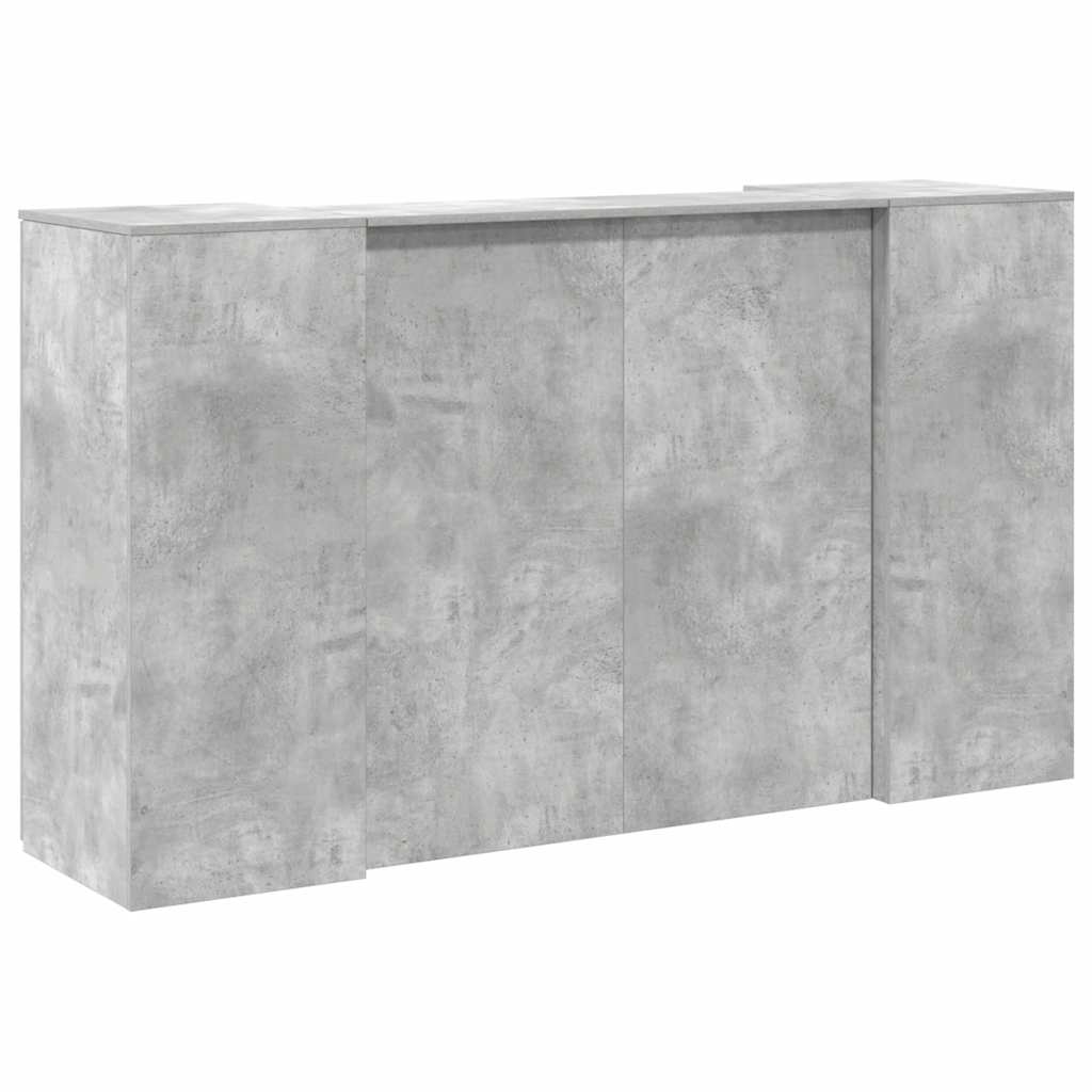 Reception Desk Concrete Grey 180x50x103,5 cm Engineered Wood