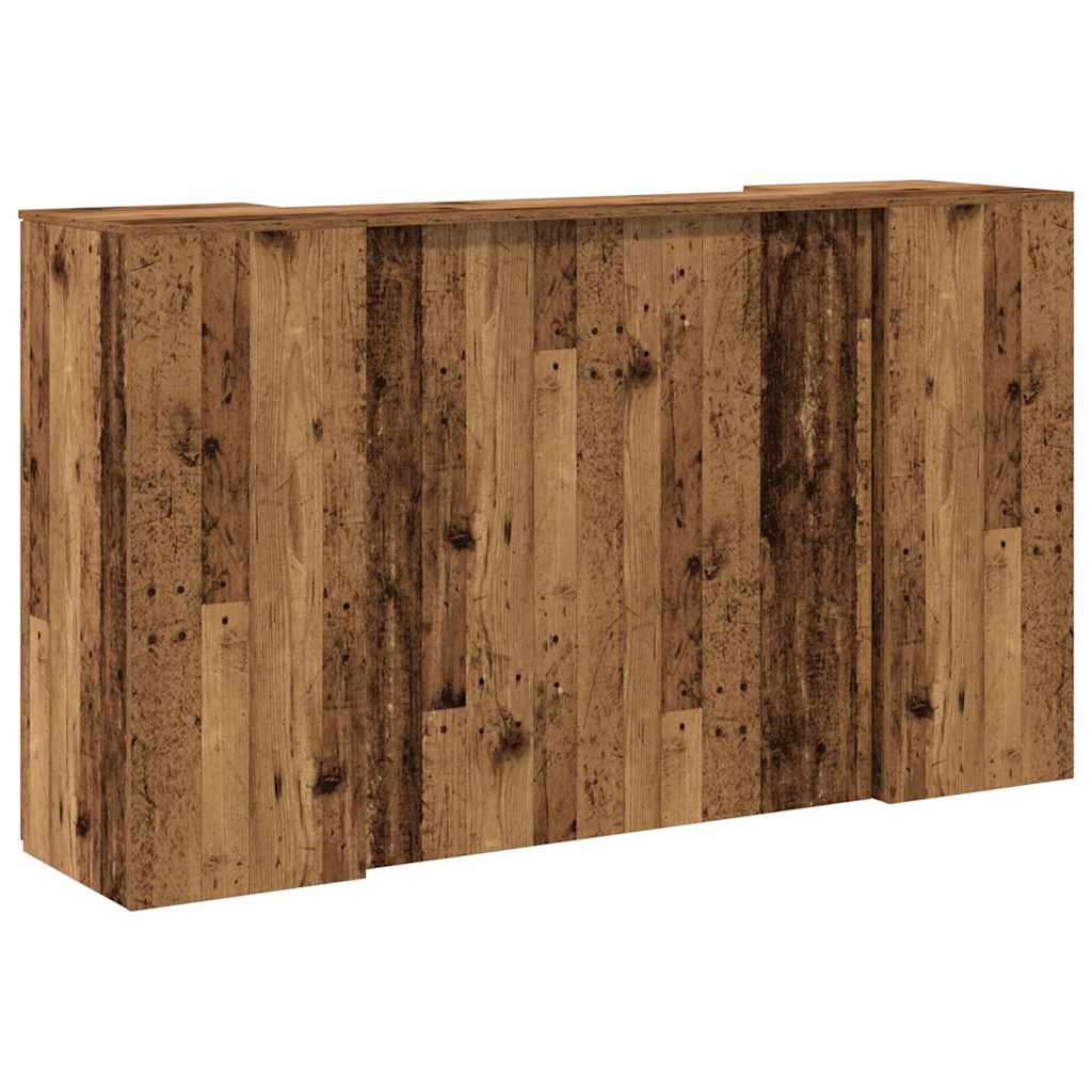 Reception Desk Old Wood 180x50x103,5 cm Engineered Wood