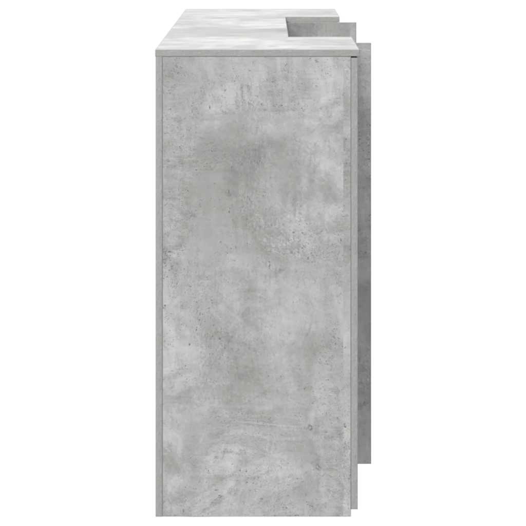 Reception Desk Concrete Grey 200x50x103,5 cm Engineered Wood