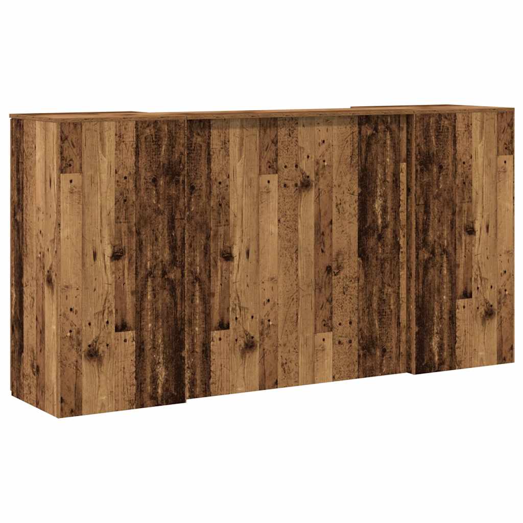 Reception Desk Old Wood 200x50x103,5 cm Engineered Wood