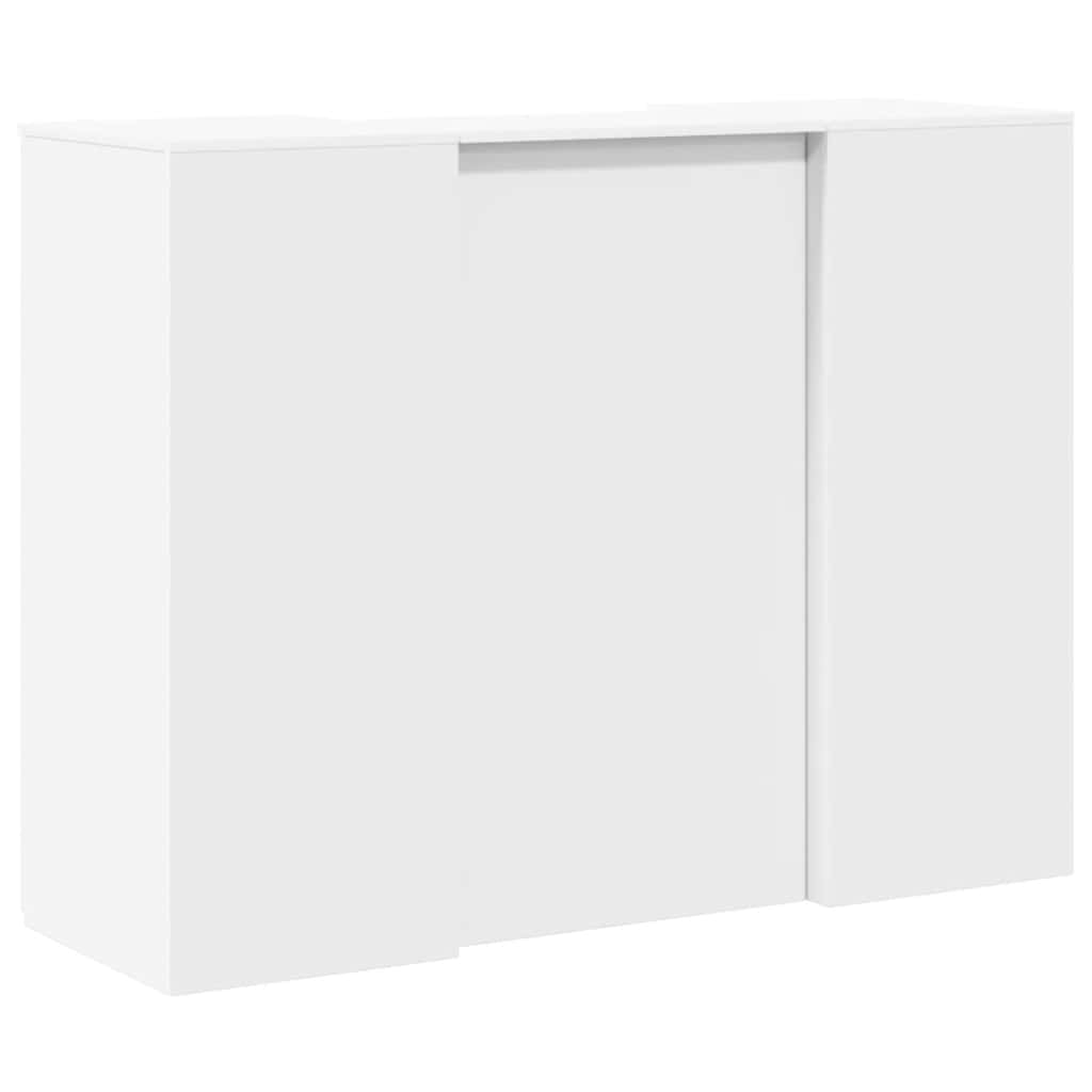 Reception Desk White 135x50x103,5 cm Engineered Wood