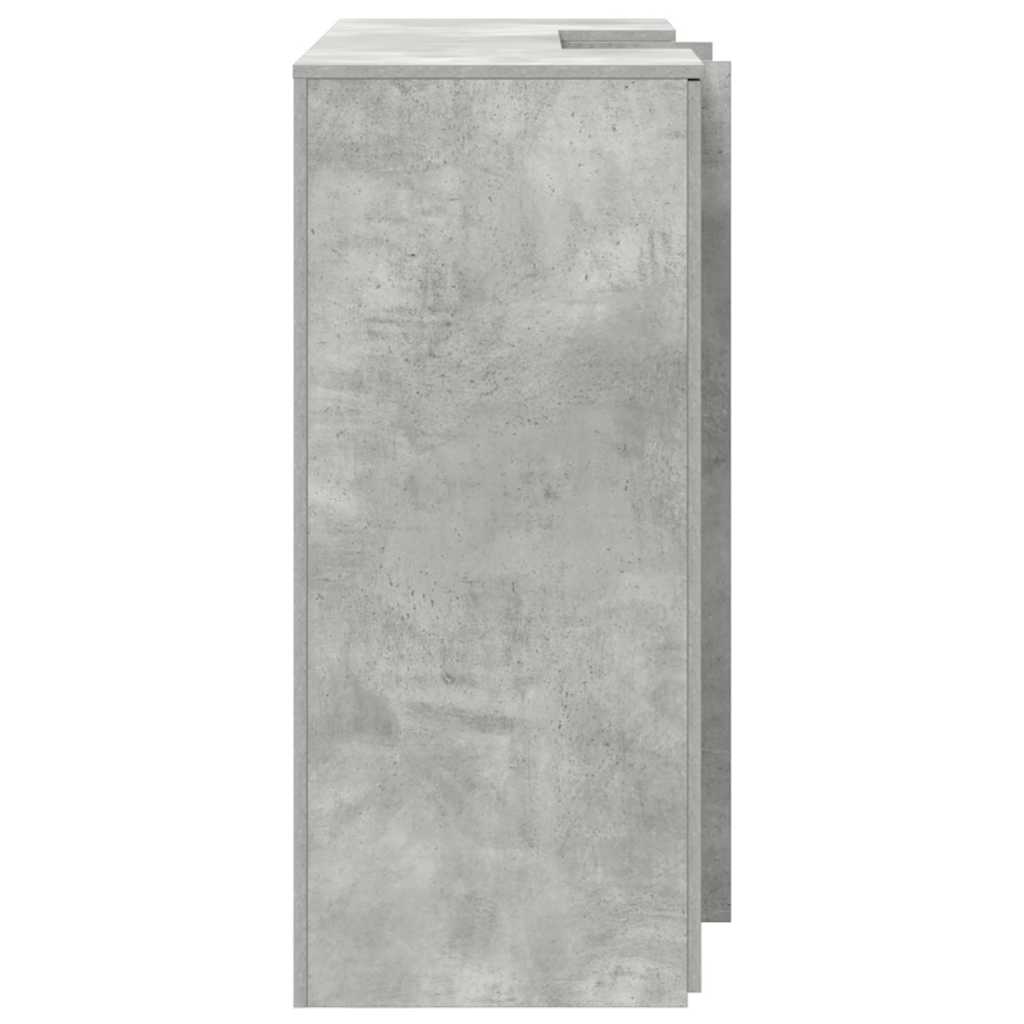 Reception Desk Concrete Grey 135x50x103,5 cm Engineered Wood