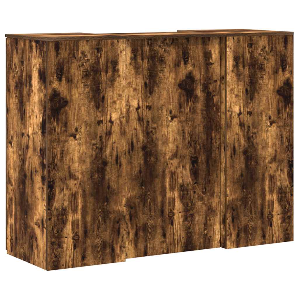 Reception Desk Smoked Oak 135x50x103,5 cm Engineered Wood