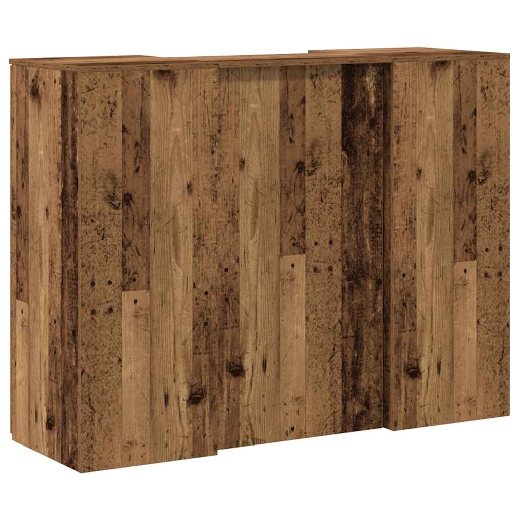 Reception Desk Old Wood 135x50x103,5 cm Engineered Wood