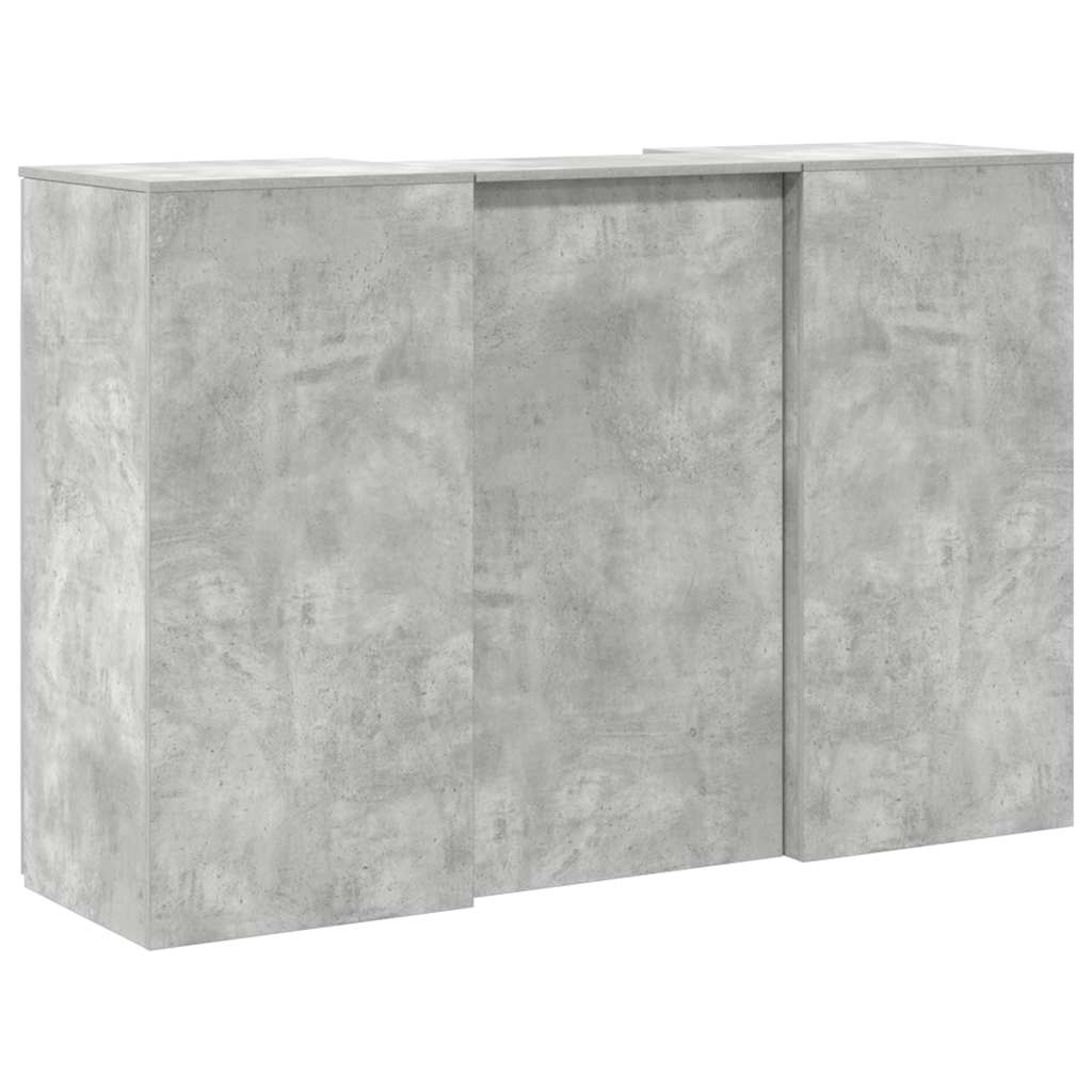 Reception Desk Concrete Grey 155x50x103,5 cm Engineered Wood