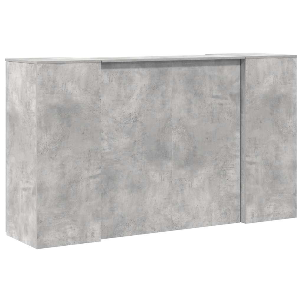 vidaXL Reception Desk Concrete Grey 180x50x103.5 cm Engineered Wood