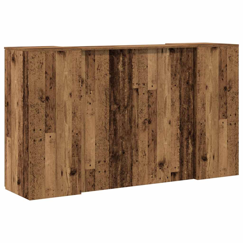 Reception Desk Old Wood 180x50x103,5 cm Engineered Wood