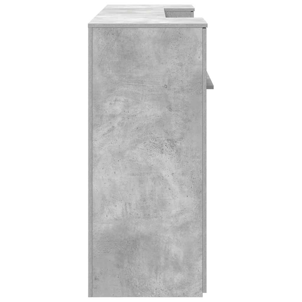 Reception Desk Concrete Grey 200x50x103,5 cm Engineered Wood