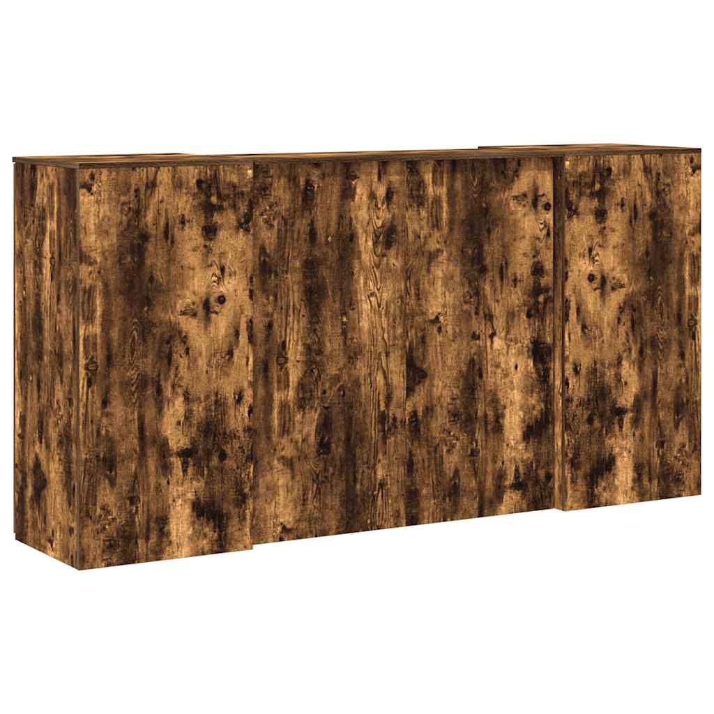 Reception Desk Smoked Oak 200x50x103,5 cm Engineered Wood